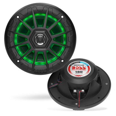 Boss Audio - MRGB55B 5.25" Marine Speakers with RGB Lighting - Black - MRGB55B