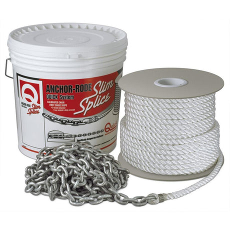 Quick Anchor Rode 20&#39; - 7mm Chain - 100&#39; - 1/2" 3 Plait Rope - FVC070312210Q00