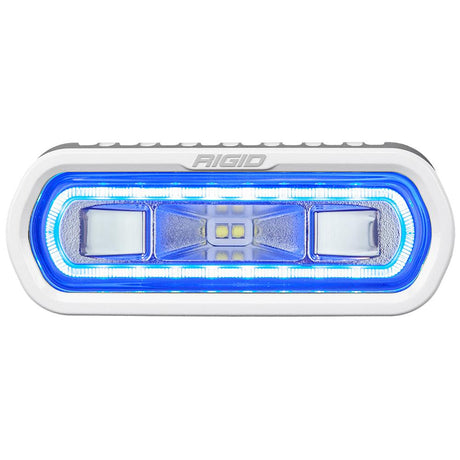 RIGID Industries SR-L Series Marine Spreader Light - White Surface Mount - White Light w/Blue Halo - 51101