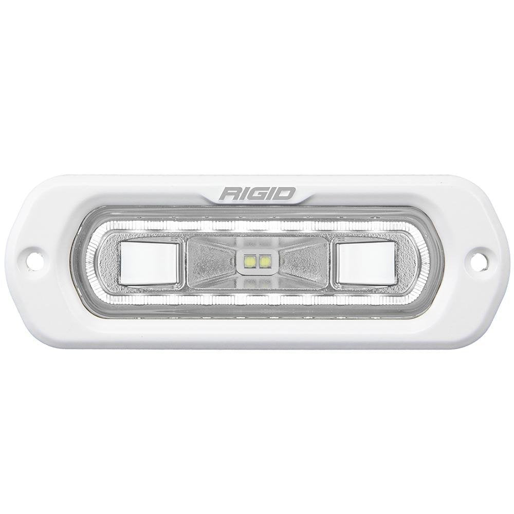 RIGID Industries SR-L Series Marine Spreader Light - White Flush Mount - White Light w/White Halo - 51200