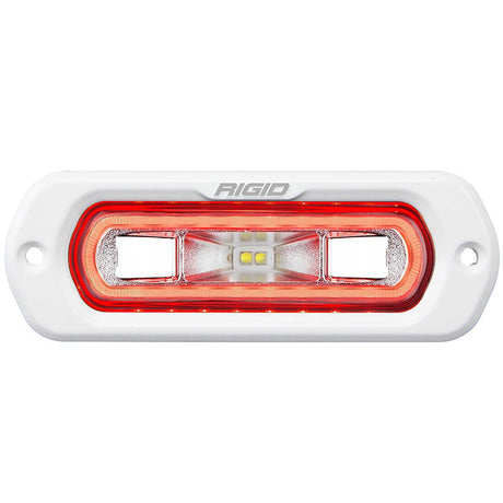 RIGID Industries SR-L Series Marine Spreader Light - White Flush Mount - White Light w/Red Halo - 51202