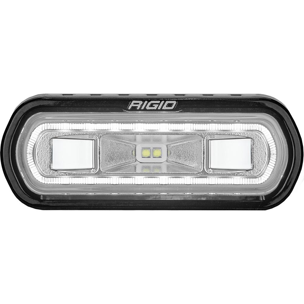 RIGID Industries SR-L Series Marine Spreader Light - Black Surface Mount - White Light w/White Halo - 52100