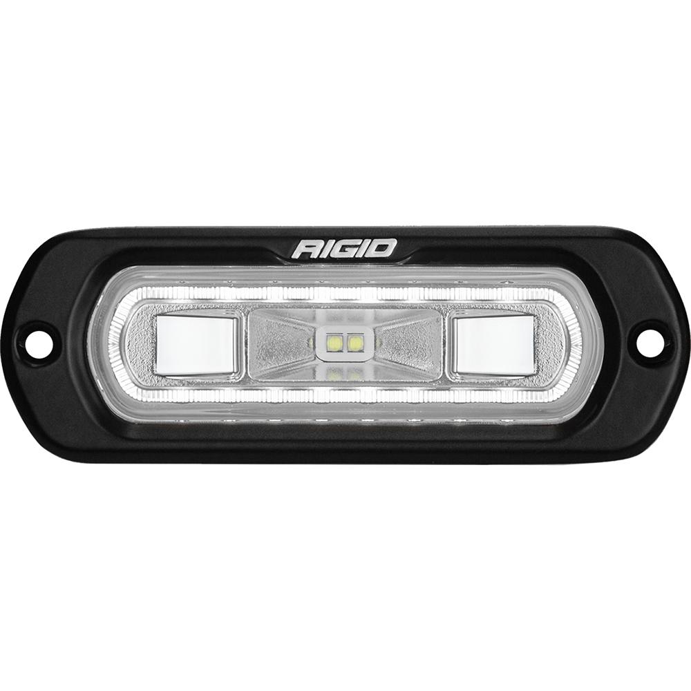 RIGID Industries SR-L Series Marine Spreader Light - Black Flush Mount - White Light w/White Halo - 52200