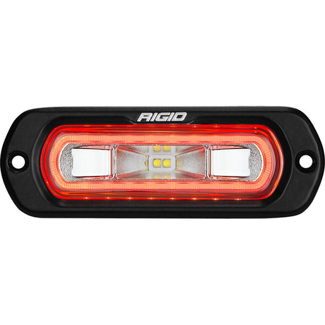 RIGID Industries SR-L Series Marine Spreader Light - Black Flush Mount - White Light w/Red Halo - 52202