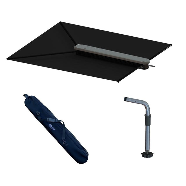 TACO ShadeFin w/Black Fabric, Bag & Fixed Rod Holder Mount Kit - T10-3000-4