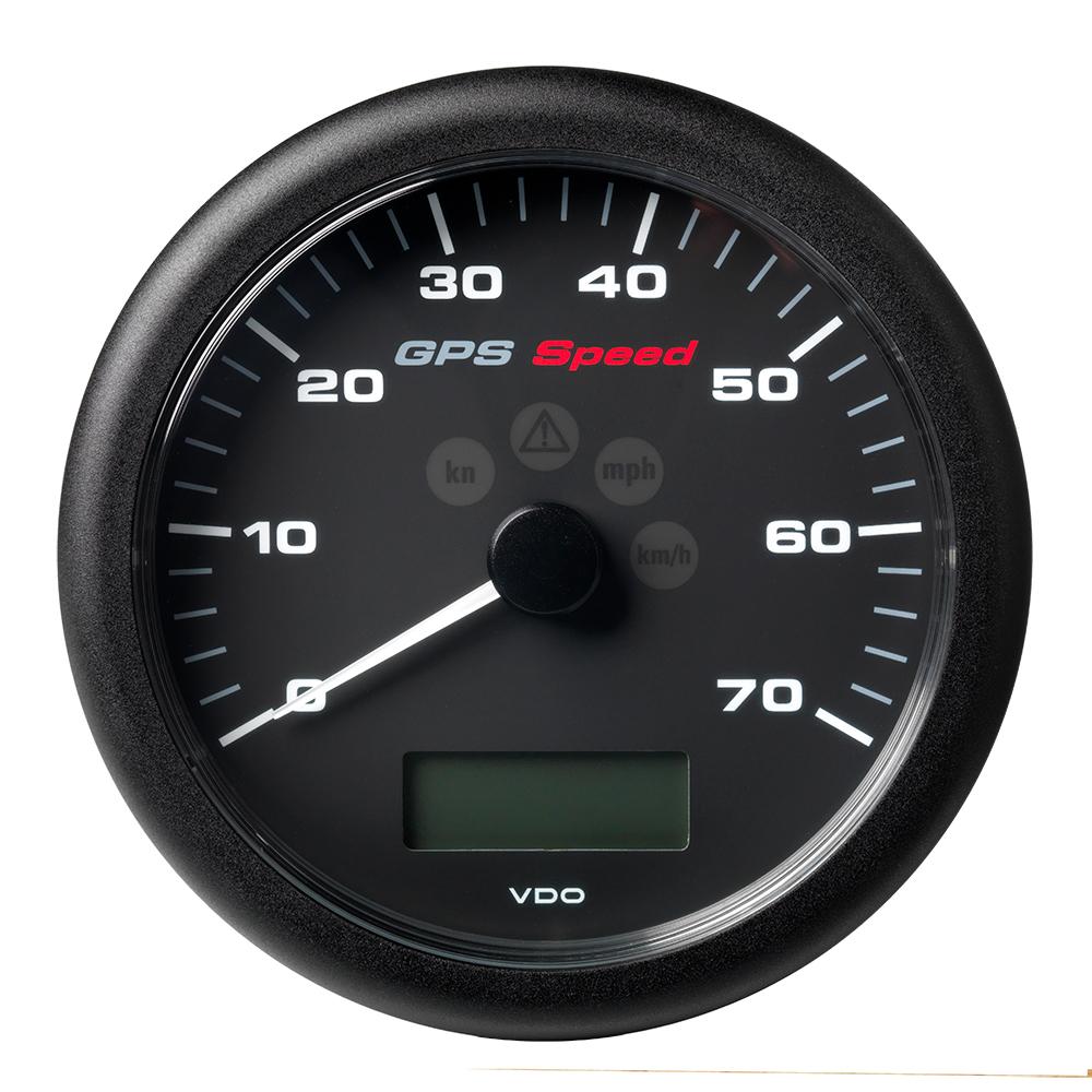 VDO Marine 4-1/4" (110MM) ViewLine GPS Speedometer 0-70 KNOTS/KMH/MPH - 8 to 16V Black Dial & Bezel - A2C59501781