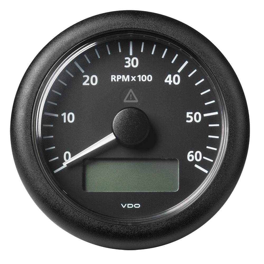 Veratron 3-3/8" (85MM) ViewLine Tachometer w/Multi-Function Display - 0 to 6000 RPM - Black Dial & Bezel - A2C59512393