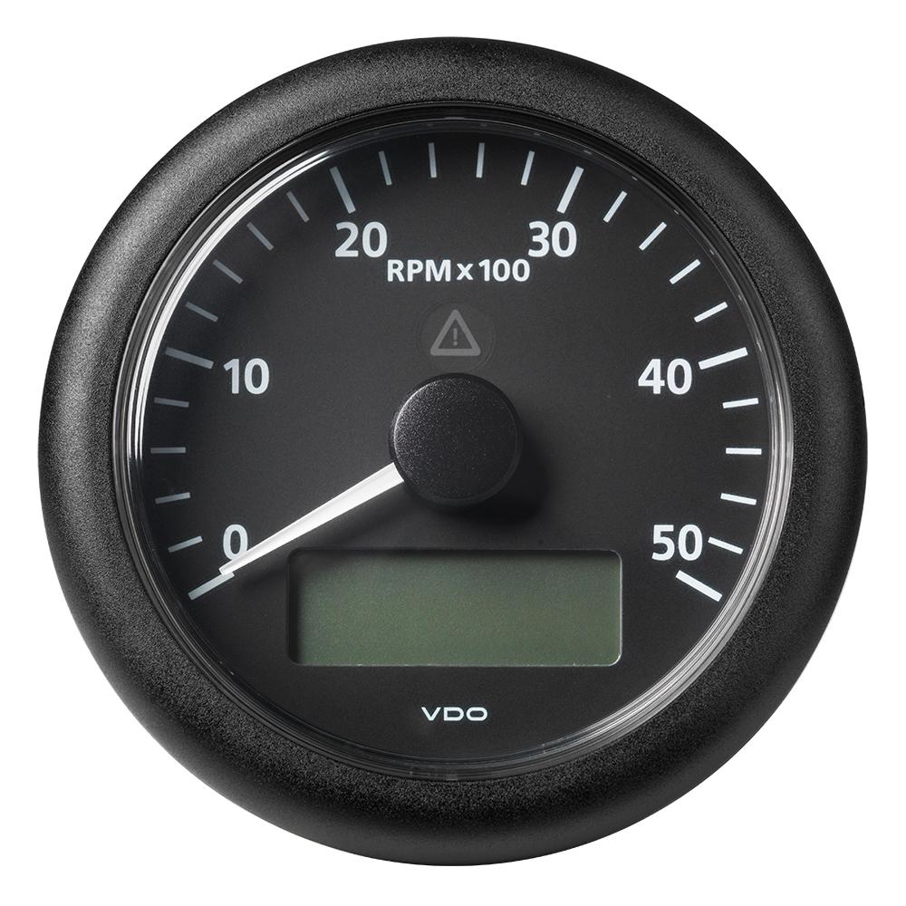 VDO Marine 3-3/8" (85MM) ViewLine Tachometer w/Multi-Function Display - 0 to 5000 RPM - Black Dial & Bezel - A2C59512392