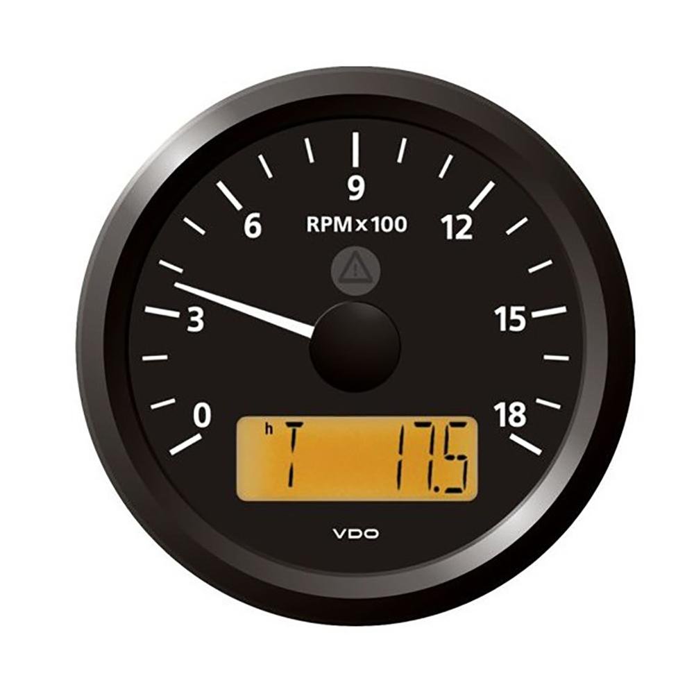 VDO Marine 3-3/8" (85 mm) ViewLine Tachometer - 0 to 6000 RPM - 8 to 32V - Black Dial & Triangle Bezel - A2C59512350