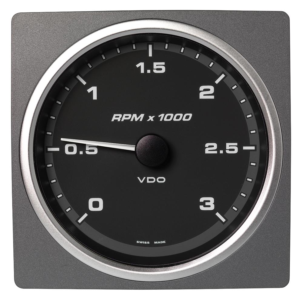 VDO Marine 4-3/8" (110mm) AcquaLink Tachometer 3000 RPM - 12/24V - Black Dial & Bezel - A2C59501913