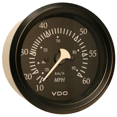 VDO Cockpit Marine 85mm (3-3/8") 60 MPH Pitot Speedometer - Black Dial/Bezel - 260-11795