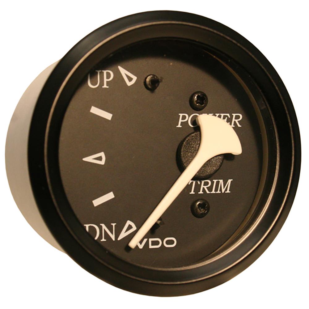 VDO Cockpit Marine Trim Gauge - f/Evinrude and Johnson Engines - Black Dial/Bezel - 382-11804