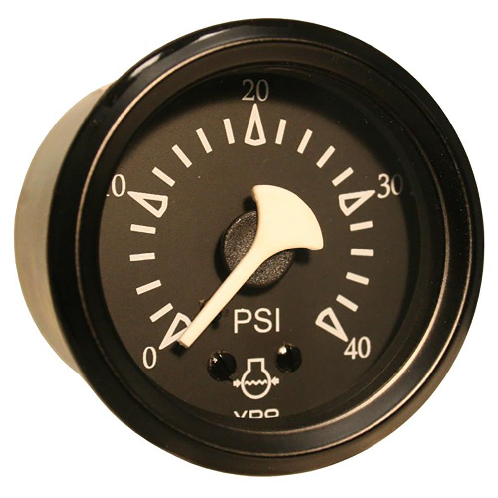 VDO Cockpit Marine 52mm (2-1/16") Mechanical Water Pressure Gauge - Black Dial/Bezel - 150-11806