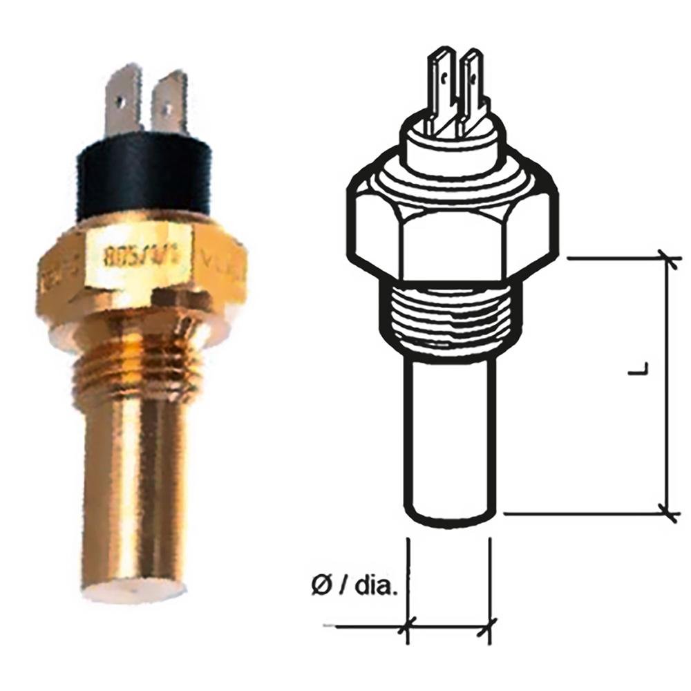 Veratron Coolant Temperature Sensor - 40 to 120C - 1/2" - 14NPTF - 323-805-001-004N