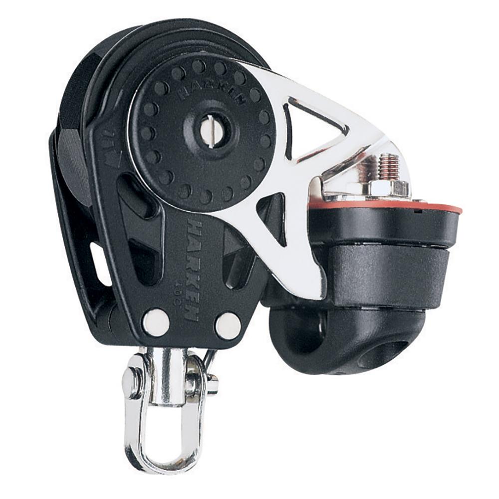 Harken 40mm Carbo Single Ratchet Block w/Swivel Becket & Cam Cleat - 2610