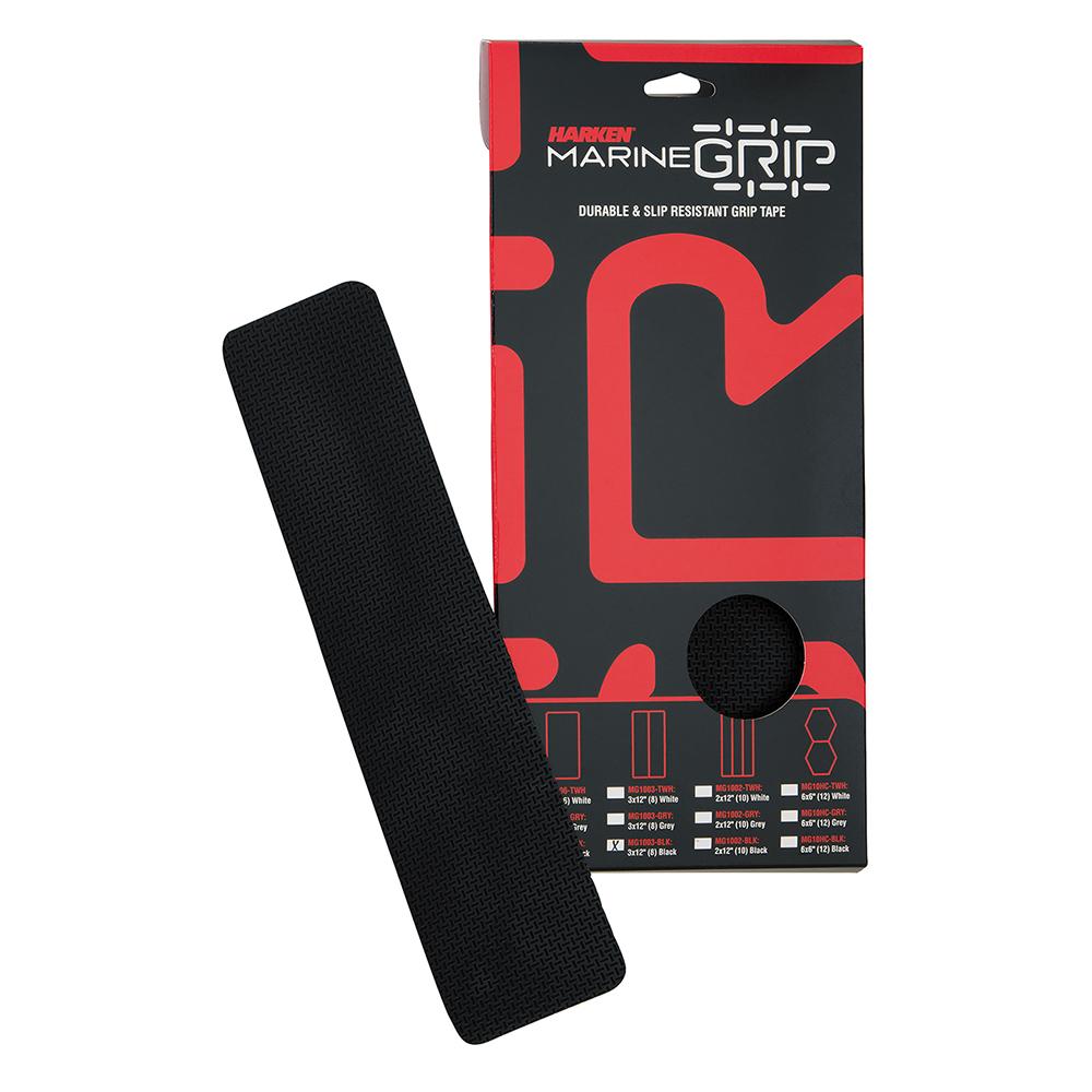 Harken Marine Grip Tape - 3 x 12" - Black - 8 Pieces - MG1003-BLK