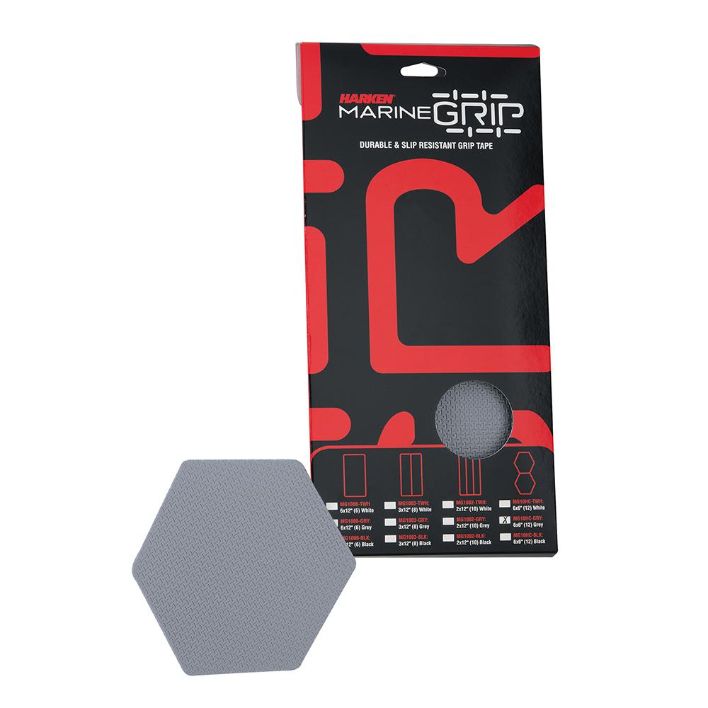 Harken Marine Grip Tape - Honeycomb - Grey - 12 Pieces - MG10HC-GRY