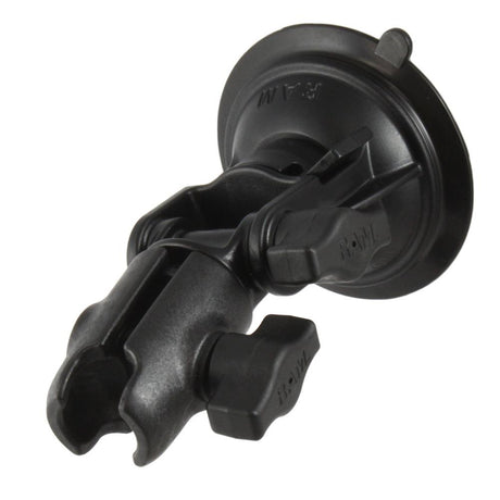 RAM Mount RAM Twist-Lock Composite Suction Cup Ratchet Mount w/Socket Arm - RAP-B-104-224U-QU1