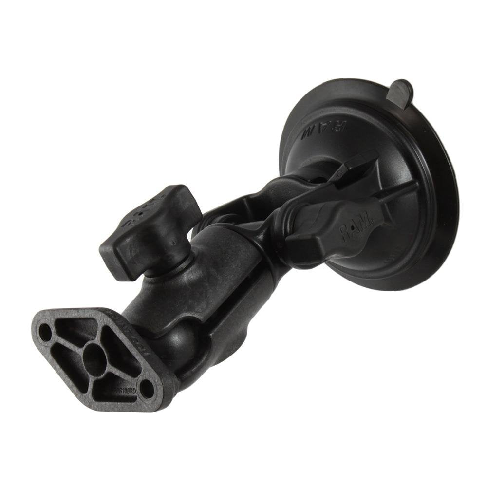 RAM Mount RAM Twist-Lock Composite Suction Cup Ratchet Mount w/Diamond Plate - RAP-B-104-224U