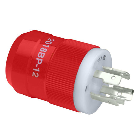 Marinco 2018BP-12 Locking Charger Plug (Male) - Red - 2018BP-12