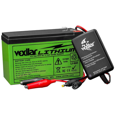 Vexilar 12V Lithium Ion Battery & Charger - V-120L