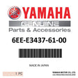 Yamaha - Mark, caution - 6EE-E3437-61-00