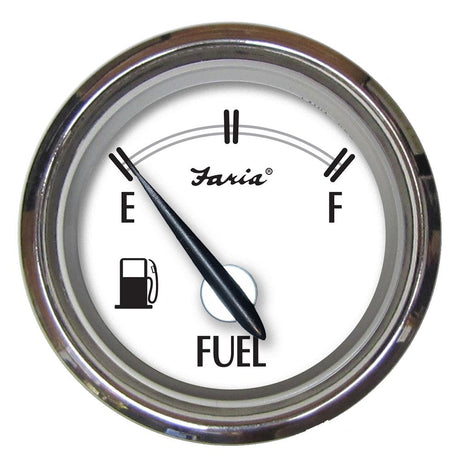 Faria Newport SS 2" Fuel Level Gauge - E-1/2-F - 25000