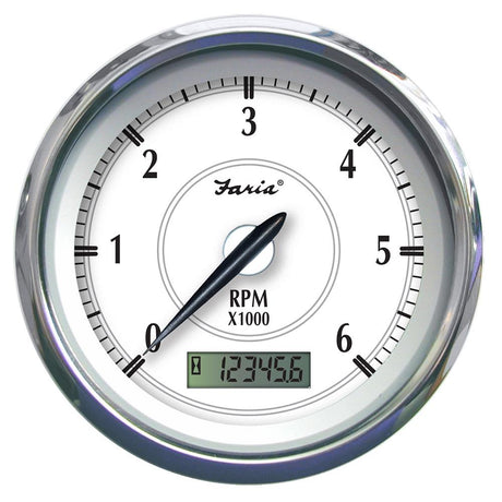 Faria Newport SS 4" Tachometer w/Hourmeter f/Gas Outboard - 7000 RPM - 45005