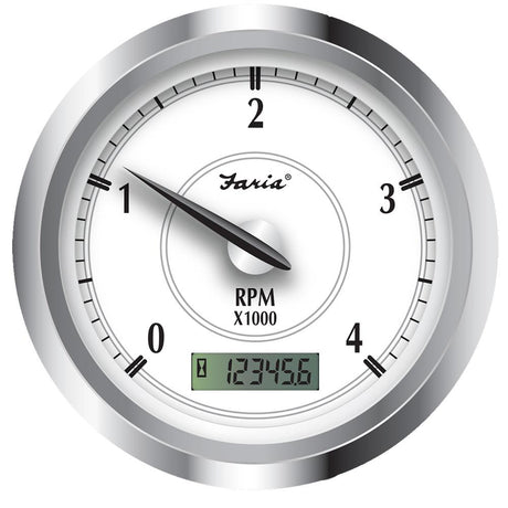 Faria Newport SS 4" Tachometer w/Hourmeter f/Diesel w/Magnetic Pick-Up - 4000 RPM - 45006