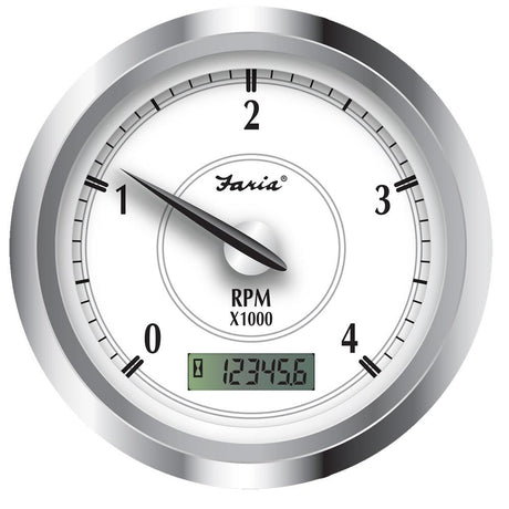 Faria Newport SS 4" Tachometer w/Hourmeter f/Diesel w/Magnetic Take Off - 4000 RPM - 45007