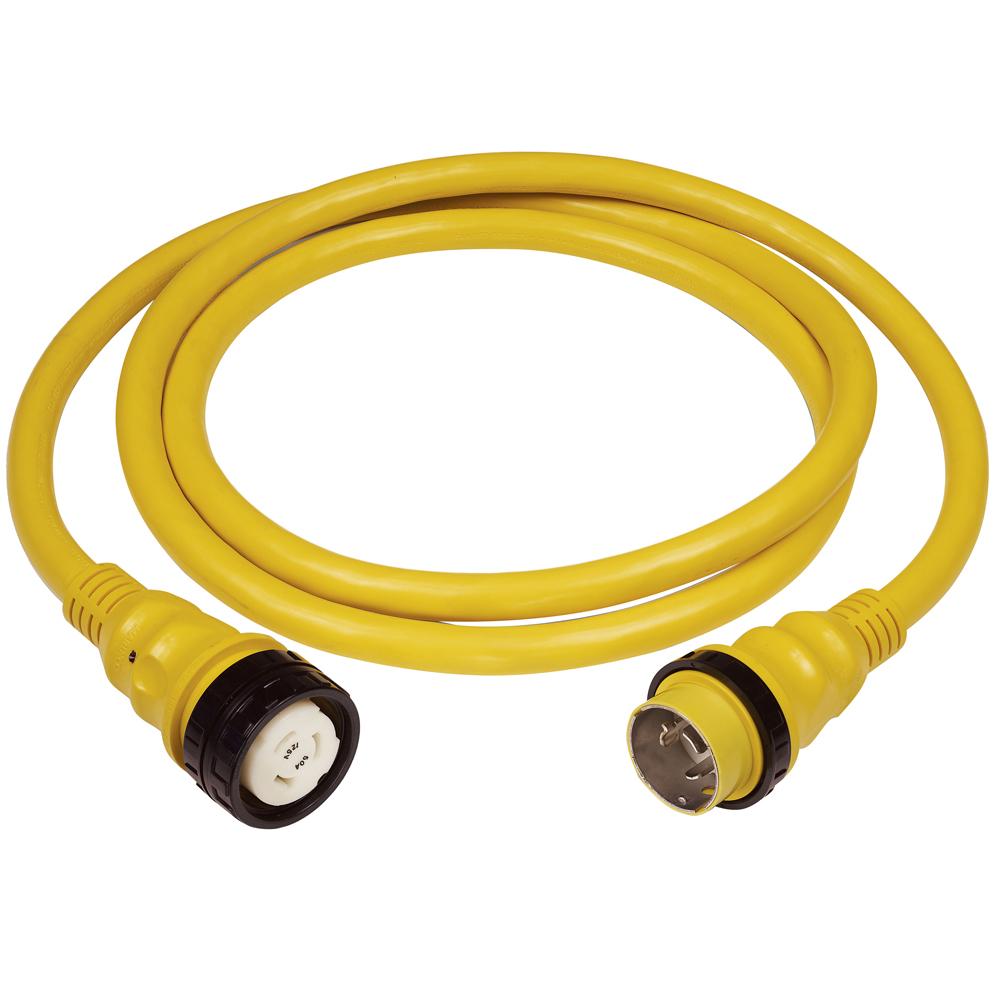 Marinco 50A 125V Shore Power Cable - 50' - Yellow - 6153SPP