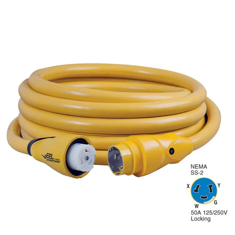 Marinco CS504-25 EEL 50A 125V/250V Shore Power Cordset - 25' - Yellow - CS504-25