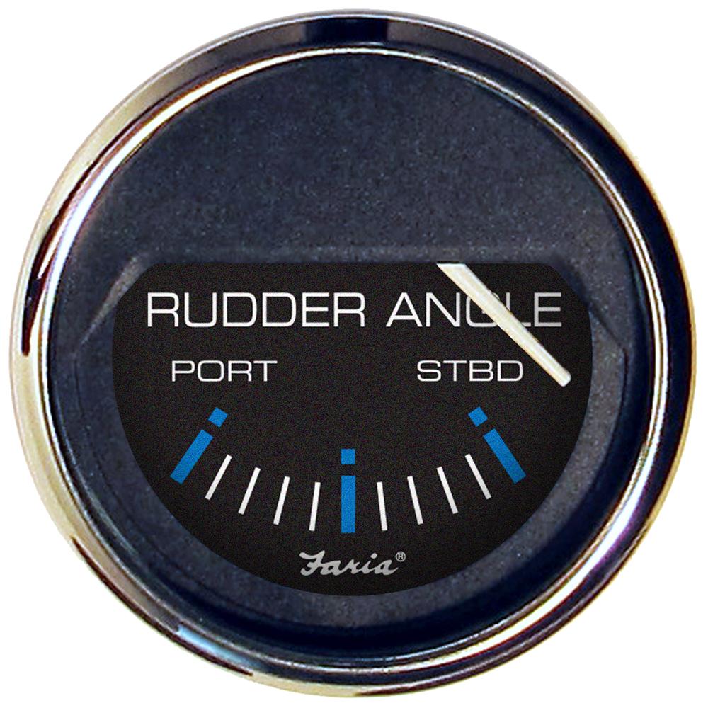 Faria Chesapeake Black 2" Rudder Angle Indicator Gauge - 13725