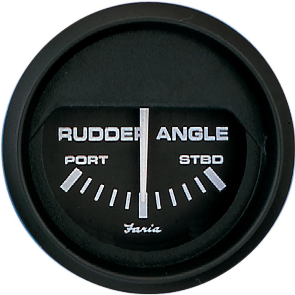 Faria Euro Black 2" Rudder Angle Indicator - 12833