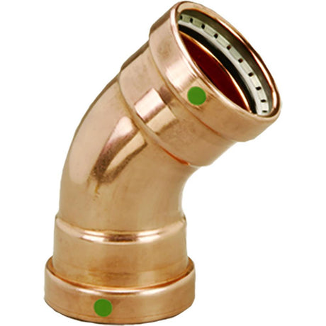 Viega ProPress 2-1/2" - 45 Copper Elbow - Double Press Connection - Smart Connect Technology - 20653