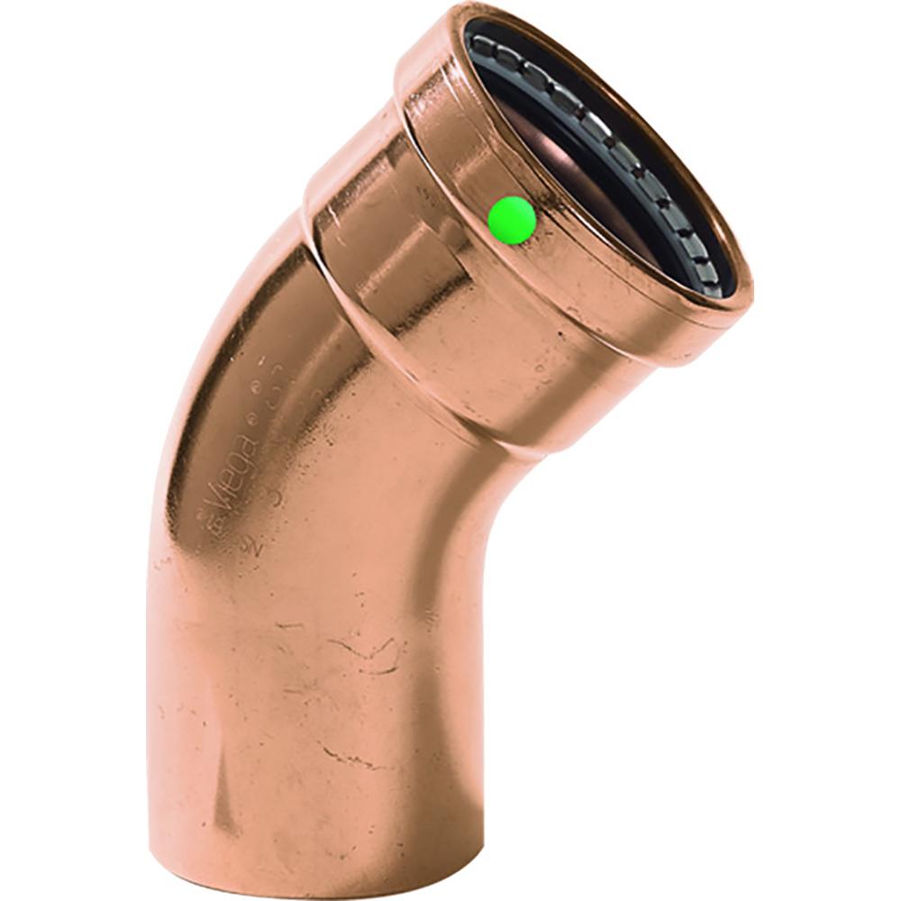 Viega ProPress - 2-1/2" - 45 Copper Elbow - Street/Press Connection - Smart Connect Technology - 20668