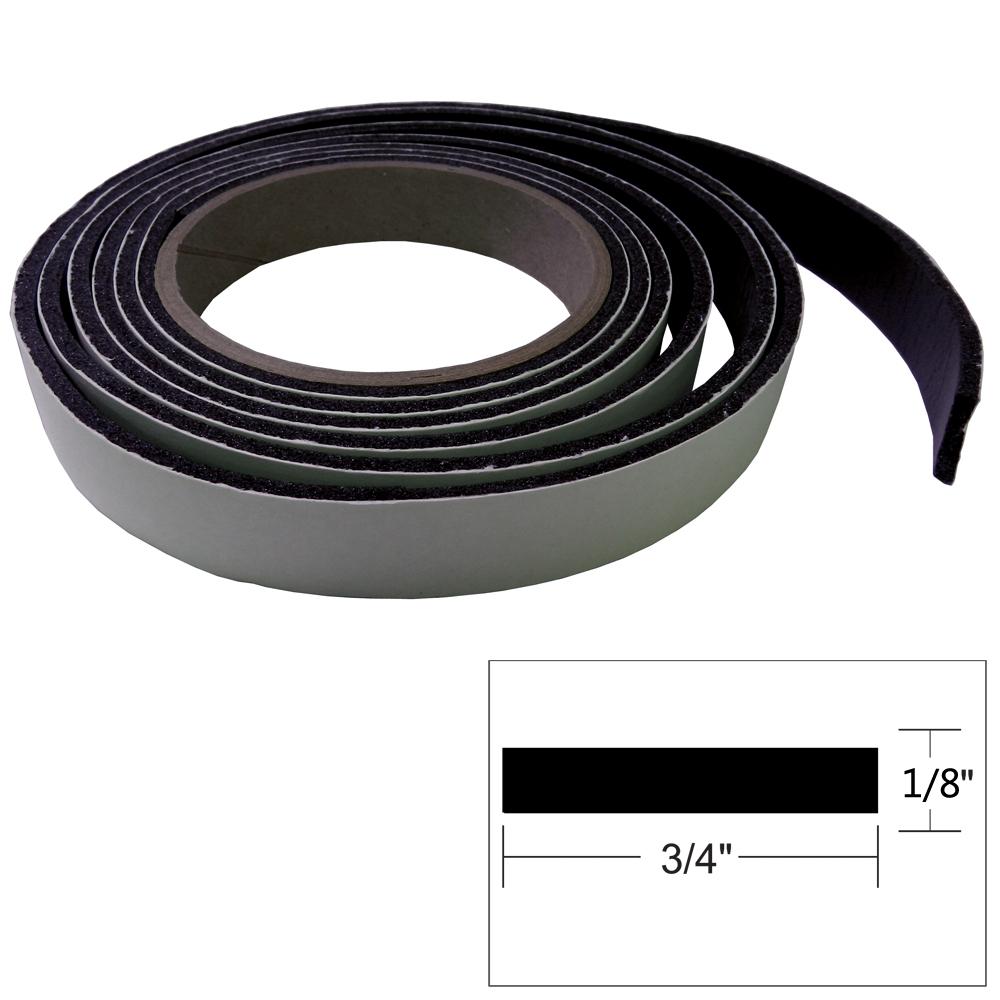 TACO Hatch Tape 8'L x 1/8"H x 3/4"W - Black - V30-0744B8-2