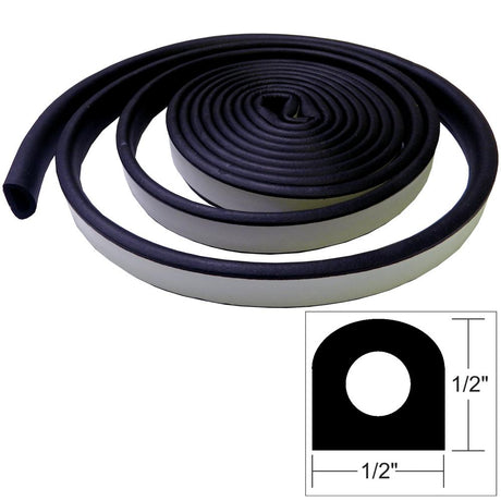 TACO Weather Seal - 10'L x 1/2"W x 1/2"H - Black - V30-0202B10-1