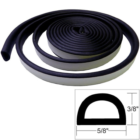 TACO Weather Seal - 10'L x 3/8"H x 5/8"W - Black - V30-0109B10-1