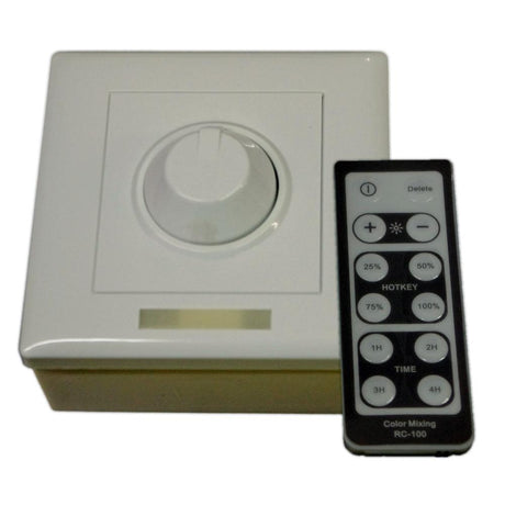 Lunasea Single Color Wall Mount Dimmer w/Controller - LLB-45AU-08-00