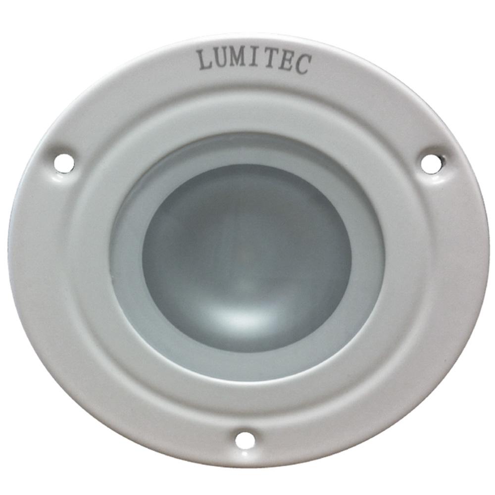 Lumitec - Shadow Flush Mount LED Down Light - White Finish - 4-Color White/Red/Blue/Purple Non-Dimming - 114120