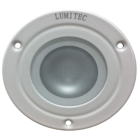 Lumitec - Shadow Flush Mount LED Down Light - White Finish - 3-Color Red/Blue Non-Dimming w/White Dimming - 114128