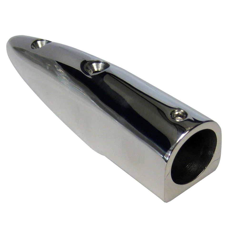 Whitecap 5-1/2 Rail End (End-In) - 316 Stainless Steel - 7/8" Tube O.D. - 6049C