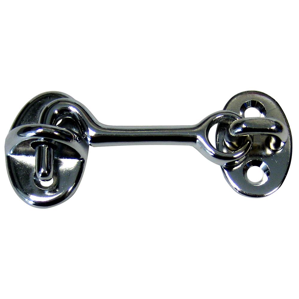 Whitecap Cabin Door Hook - CP/Brass - 2" - S-1401C