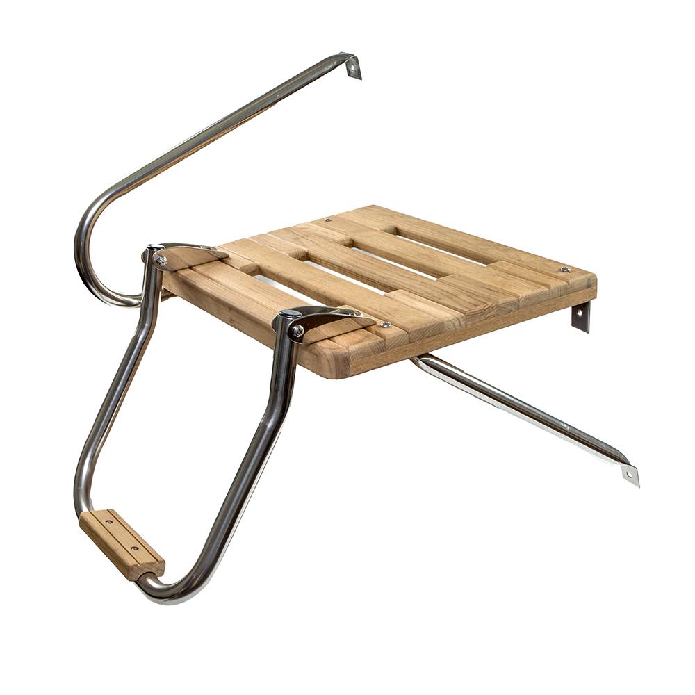 Whitecap Teak Swim Platform w/Ladder f/Outboard Motors - 60902