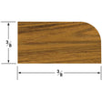 Whitecap Teak Stop Molding Small - 5' - 60854