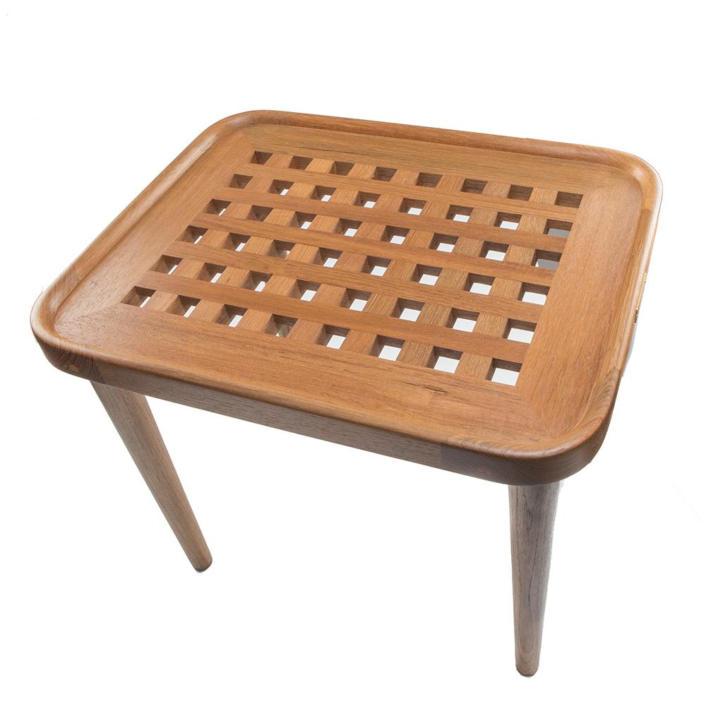 Whitecap Teak Cockpit Grate End Table - 60020