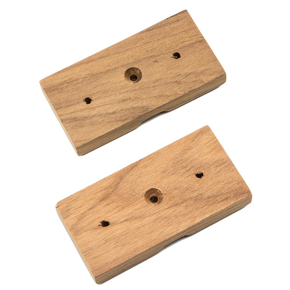 Whitecap Teak Rod Storage Rack Mounting Brackets - Pair - 60609
