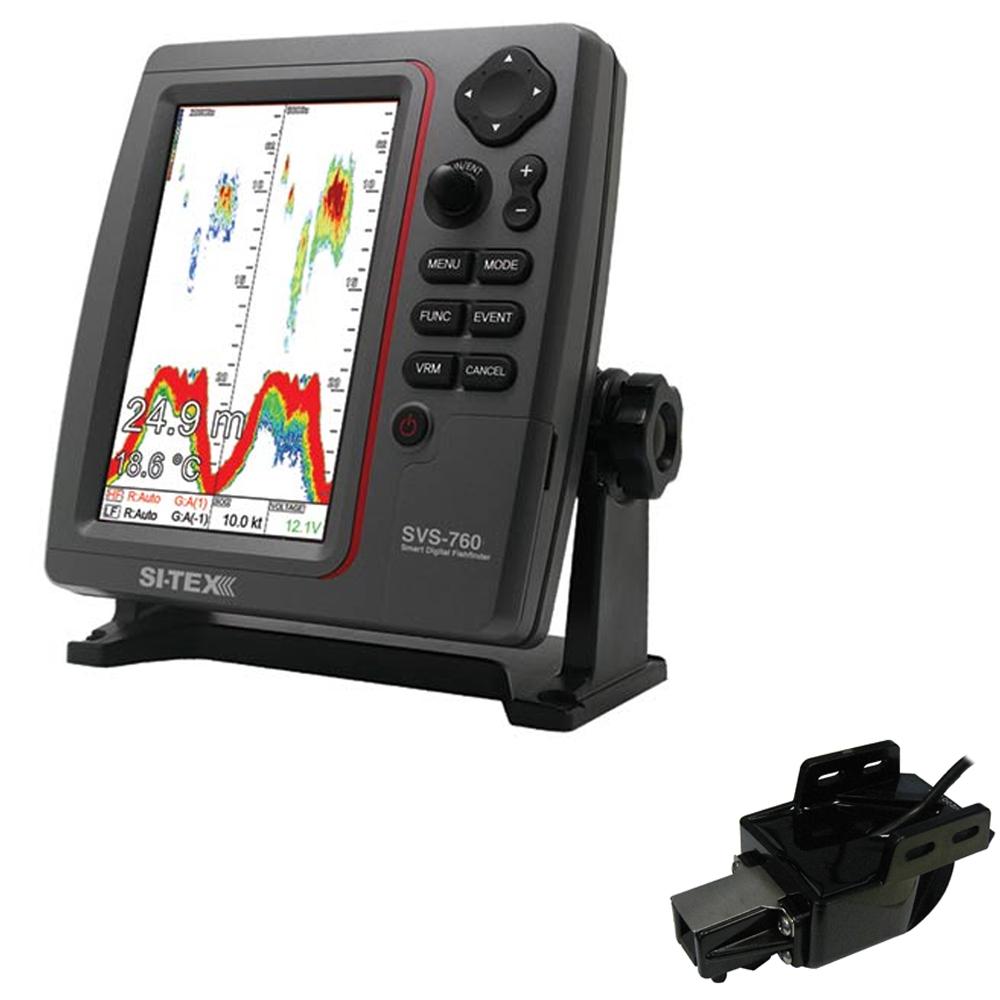 SI-TEX SVS-760 Dual Frequency Sounder 600W Kit w/Transom Mount Triducer - SVS-760TM