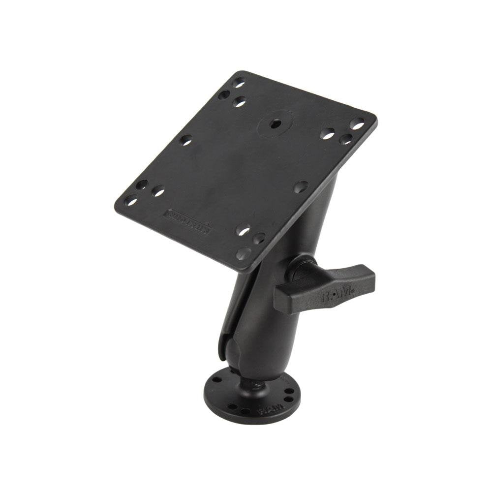 RAM Mount - 4.75" Square Base VESA 75mm & 100mm Hole Patterns w/Surface Mount - 1.5" Rubber Ball Size - RAM-101U-246